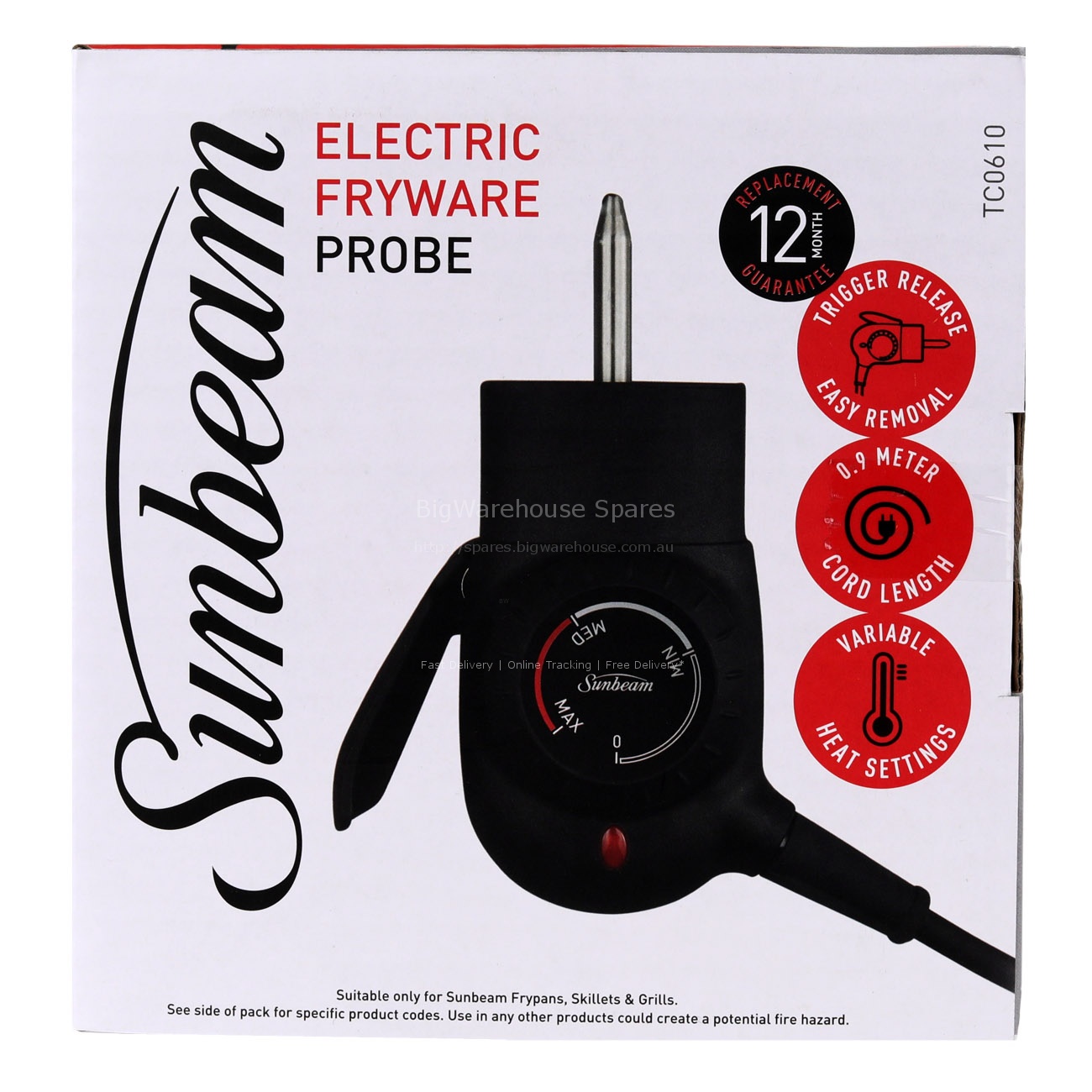 SUNBEAM FRY PAN FP8950 control probe